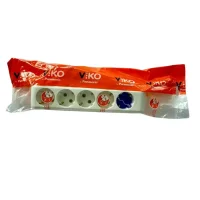 Viko 90113503 5'li Grup Priz Topraklı 3 Metre Beyaz Çocuk Korumalı - VİKO (1)