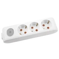 Viko 90117300 3'lü Grup Priz Anahtarlı Topraklı Klemensli Beyaz Çocuk Korumalı - 1