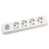 Viko 90117400 4'lü Grup Priz Anahtarlı Topraklı Klemensli Beyaz Çocuk Korumalı - 1