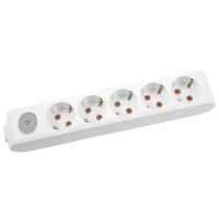 Viko 90117500 5'li Grup Priz Anahtarlı Topraklı Klemensli Beyaz Çocuk Korumalı - 1