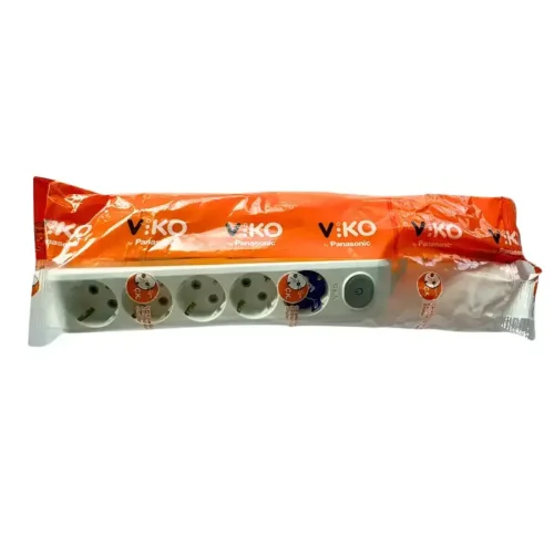 Viko 90117502 5'li Grup Priz Anahtar Topraklı 2 Metre Beyaz Çocuk Korumalı - 2