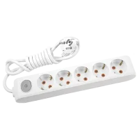 Viko 90117505 5'li Grup Priz Anahtar Topraklı 5 Metre Beyaz Çocuk Korumalı - 1