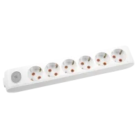 Viko 90117600 6'lı Grup Priz Anahtarlı Topraklı Klemensli Beyaz Çocuk Korumalı - 1