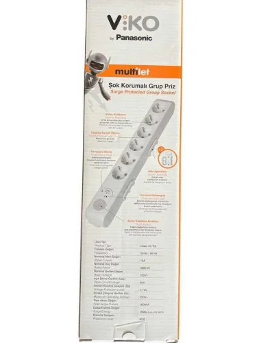 Viko 90117631 6'lı Topraklı Akım Korumalı Grup Priz - 3
