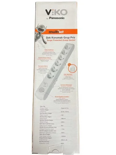 Viko 90117632 6′lı Akım Korumalı Grup Priz - 3