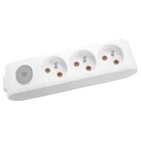 Viko 90119300 3'lü Grup Priz Anahtarlı Topraklı Klemensli UPS Beyaz Çocuk Korumalı - 1