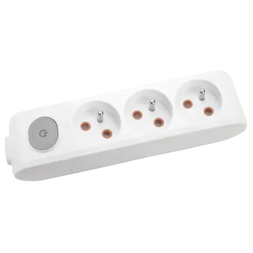 Viko 90119300 3'lü Grup Priz Anahtarlı Topraklı Klemensli UPS Beyaz Çocuk Korumalı - 1