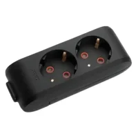 Viko 90133200 2'li Grup Priz Topraklı Klemensli Siyah Çocuk Korumalı - 1