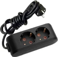 Viko 90133205 2'li Grup Priz Topraklı 5 Metre Siyah Çocuk Korumalı - 1