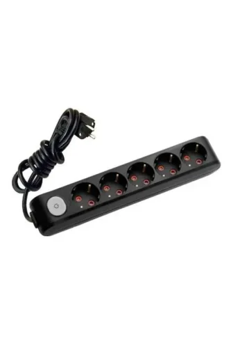 Viko 90137503 5'li Grup Priz Anahtarlı Topraklı 3 Metre Siyah Çocuk Korumalı - 1