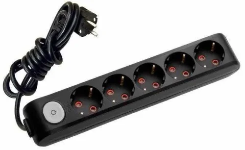 Viko 90137505 5'li Grup Priz Anahtar Topraklı 5 Metre Siyah Çocuk Korumalı - 1