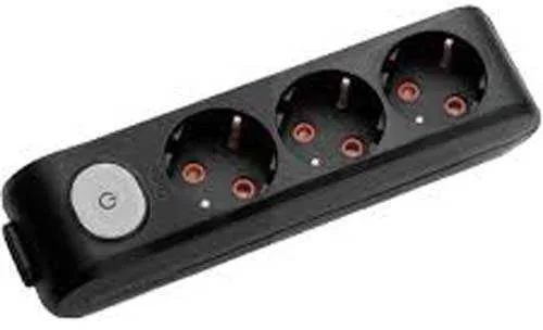 Viko 90139300 Siyah 3'lü Grup Priz Anahtarlı Topraklı Çocuk Korumalı Klemensli UPS - 1