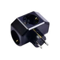 Viko 90303004 Plus Siyah 3'lü Topraklı Priz - 1