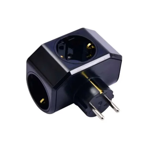 Viko 90303004 Plus Siyah 3'lü Topraklı Priz - 1