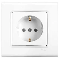 Viko 90440008 Linnera/Rollina Beyaz Topraklı Priz Mekanizma - Çerçevesiz - 1