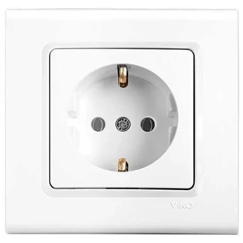 Viko 90440008 Linnera/Rollina Beyaz Topraklı Priz Mekanizma - Çerçevesiz - 1