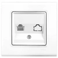 Viko 90440013 Linnera/Rollina Beyaz Tekli Nümeris Cat3 - Çerçevesiz - 1