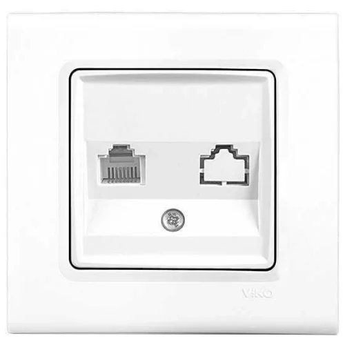 Viko 90440013 Linnera/Rollina Beyaz Tekli Nümeris Cat3 - Çerçevesiz - 1