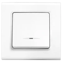 Viko 90440019 Linnera/Rollina Beyaz Işık Anahtar Mekanizma+Düğme - 1