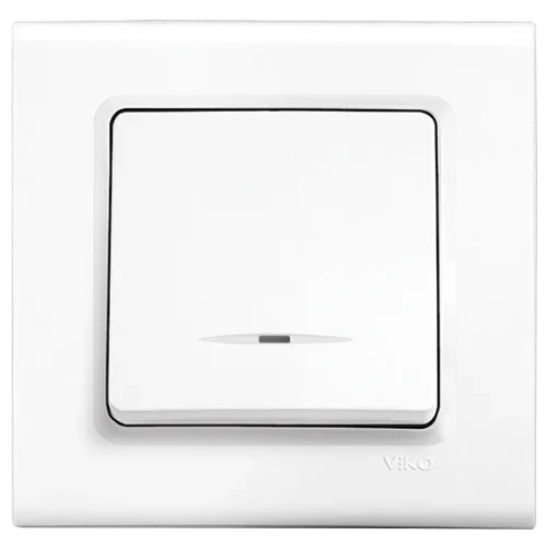 Viko 90440019 Linnera/Rollina Beyaz Işık Anahtar Mekanizma+Düğme - 1