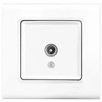 Viko 90440060 Viko Linnera/Rollina Beyaz TV Geçişli 12dB Mekanizma - Çerçevesiz - 1