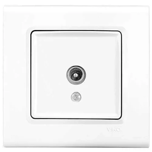 Viko 90440060 Viko Linnera/Rollina Beyaz TV Geçişli 12dB Mekanizma - Çerçevesiz - 1