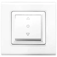 Viko 90440072 Linnera/Rollina Tek Düğmeli Jaluzi Mekanizma Beyaz Renk - Çerçevesiz - 1