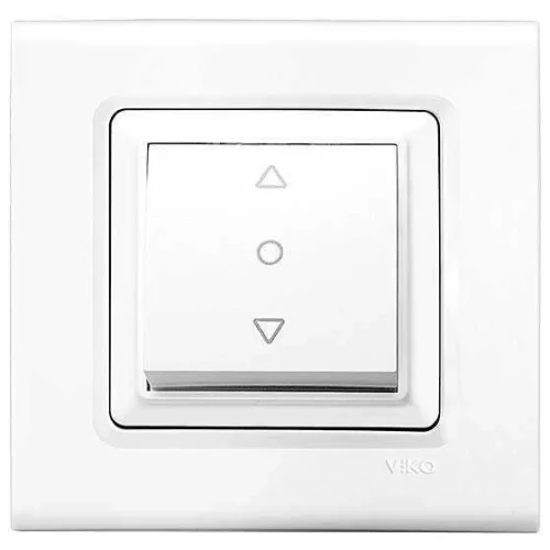 Viko 90440072 Linnera/Rollina Tek Düğmeli Jaluzi Mekanizma Beyaz Renk - Çerçevesiz - 1