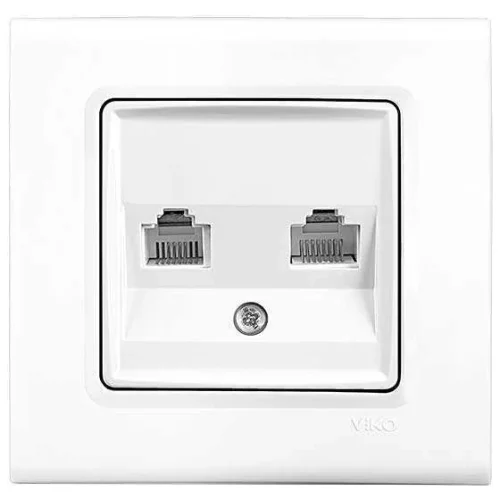Viko 90440080 Linnera/Rollina Beyaz Data + Nümeris Cat6+Cat4 - Çerçevesiz - 1