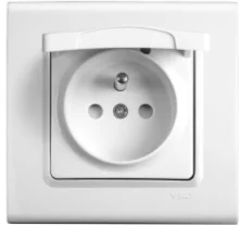 Viko 90441045 Linnera/Rollina Krem UPS Priz Mekanizma+Kapak - Çerçevesiz - 1