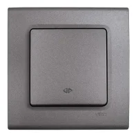 Viko 90442031 Linnera Life Granit Grisi Permütatör Mekanizma + Düğme - Çerçevesiz - 1