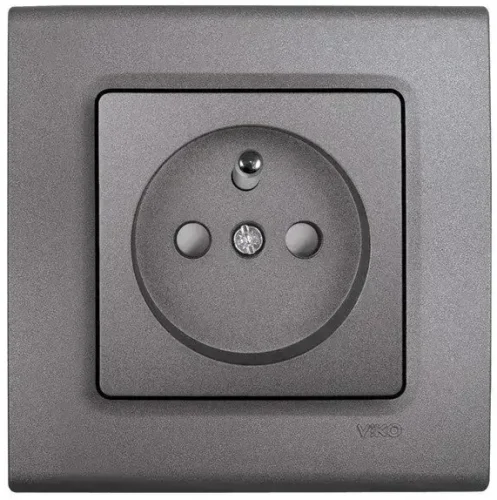 Viko 90442045 Linnera Life Granit Grisi UPS Priz Mekanizma Kapak - Çerçevesiz - 1