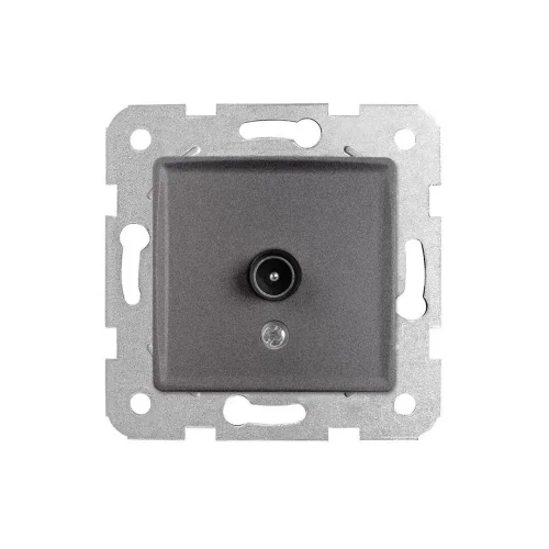 Viko 90442060 Linnera Life Granit Grisi TV Priz Geçişli (B-12dB) - Çerçevesiz - 1