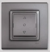 Viko 90442072 Linnera Life Tek Düğmeli Jaluzi Mekanizma Granit Grisi - Çerçevesiz - 1