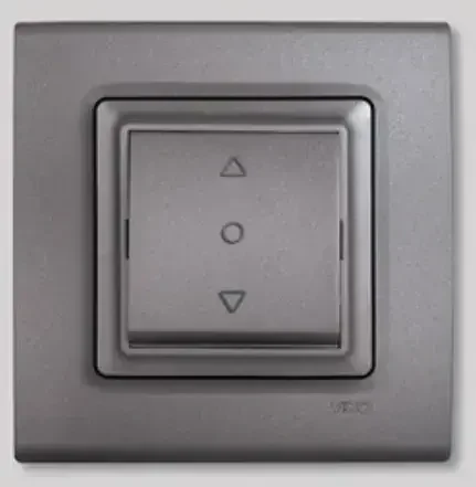 Viko 90442072 Linnera Life Tek Düğmeli Jaluzi Mekanizma Granit Grisi - Çerçevesiz - 1