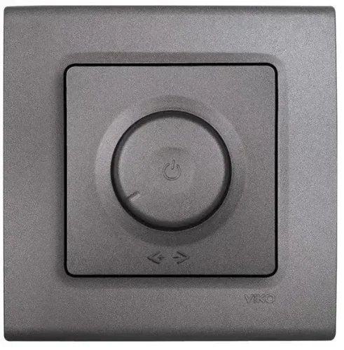 Viko 90442092 Linnera Life Granit Grisi Pro Dimmer RC 400 Watt Mekanizma Kapak - Çerçevesiz - 1