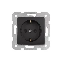 Viko 90444008 Linnera Life Gece Siyahı Topraklı Priz - Çerçevesiz - 1