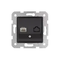 Viko 90444013 Linnera Life Gece Siyahı Nümeris Telefon Prizi (RJ11) - Çerçevesiz - 1