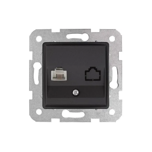 Viko 90444013 Linnera Life Gece Siyahı Nümeris Telefon Prizi (RJ11) - Çerçevesiz - 1