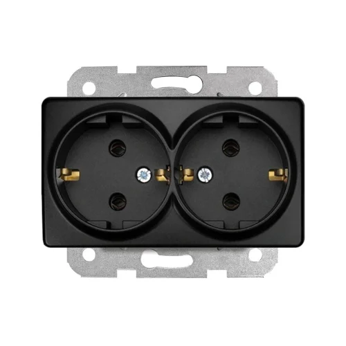 Viko 90444056 Linnera Life Gece Siyahı İkili Topraklı Priz - Çerçevesiz - 1