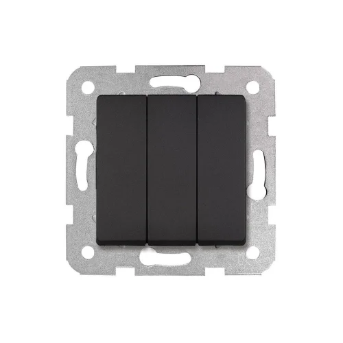 Viko 90444068 Linnera Life Gece Siyahı Üçlü Anahtar Mekanizma - Çerçevesiz - 1