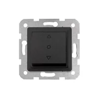 Viko 90444072 Linnera Life Gece Siyahı Tek Düğmeli Jaluzi Anahtar - Çerçevesiz - 1