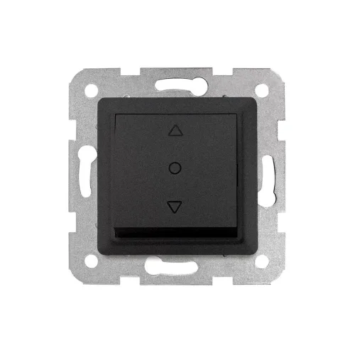 Viko 90444072 Linnera Life Gece Siyahı Tek Düğmeli Jaluzi Anahtar - Çerçevesiz - 1