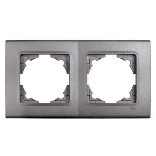 Viko 90482002 Linnera Life Granit Grisi İkili Yatay Çerçeve - 1
