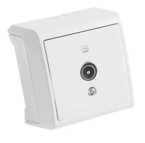 Viko 90555449 Viko Palmiye Beyaz TV Prizi Dirençsiz - 1