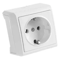 Viko 90681012 Vera Beyaz Kapaklı Topraklı Priz Çocuk Korumalı - 1