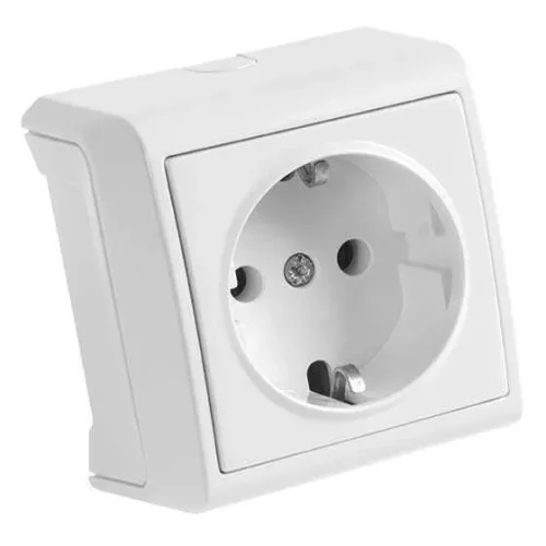 Viko 90681012 Vera Beyaz Kapaklı Topraklı Priz Çocuk Korumalı - 1