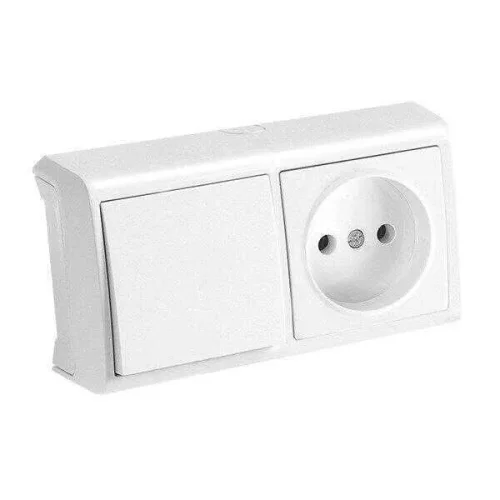 Viko 90681186 Vera Beyaz Yatay Kombine Anahtar + Priz - 1