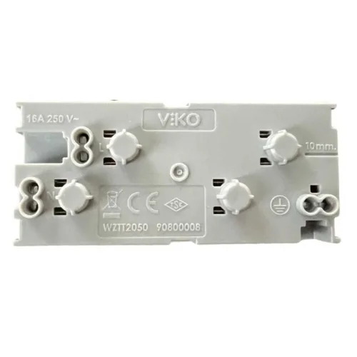 Viko 90800008 2li Topraklı Priz 45 Derece Beyaz - 3