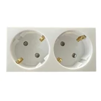 Viko 90800008 2li Topraklı Priz 45 Derece Beyaz - 1